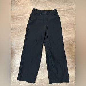 Lululemon Athletica Black City Sleek 5 Pocket High-Rise Wide-Leg Pant 7/8 Length
